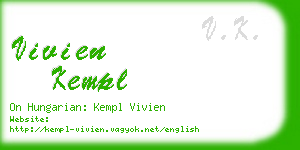 vivien kempl business card